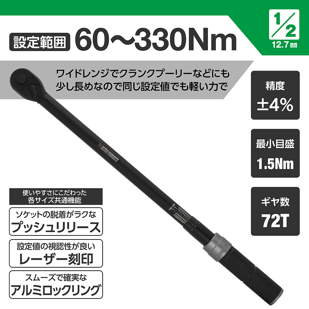 1/2DR プリセット型トルクレンチ TQ068