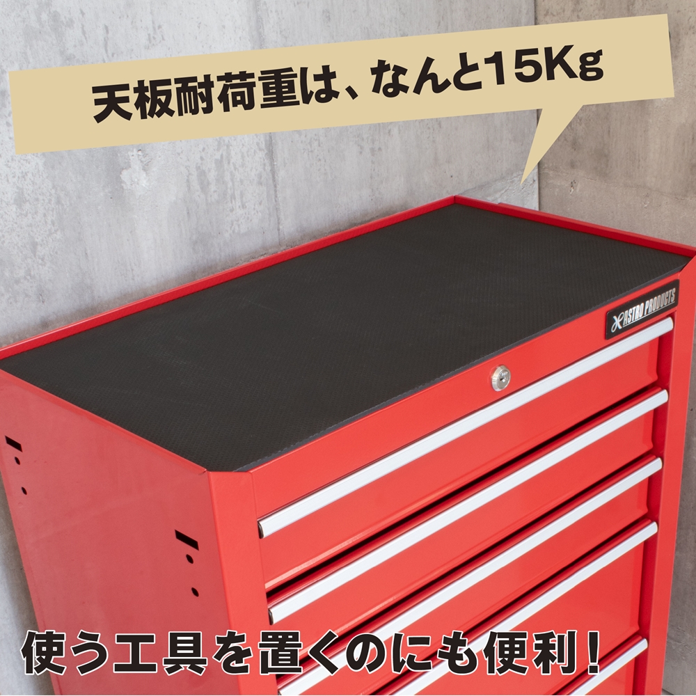ミニキャビネット 5段 レッド RC912 / 工具・DIY用品通販のアストロ 