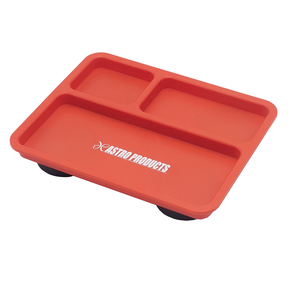 角型プラスチックマグネットトレー 仕切 レッド(限定)