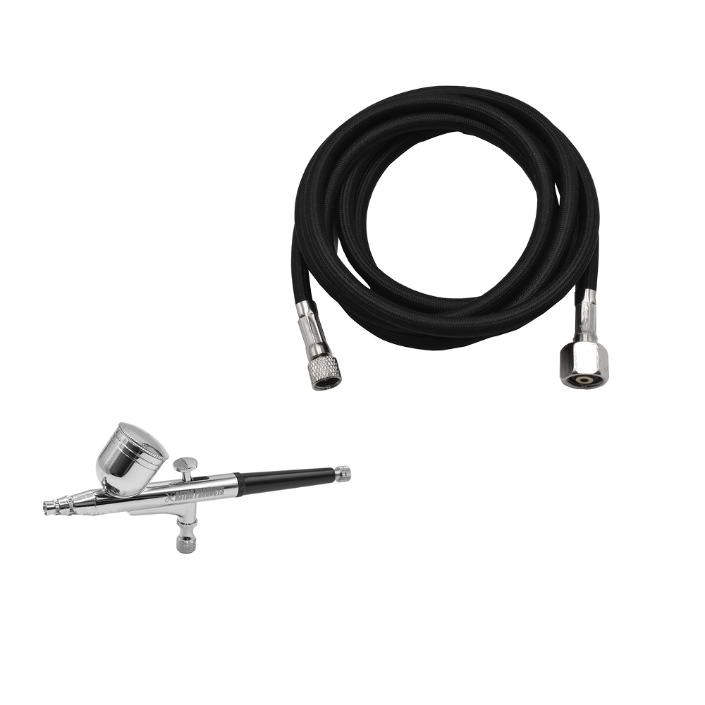 エアブラシ用エアホース 4×7mm×2m & エアブラシ AB037