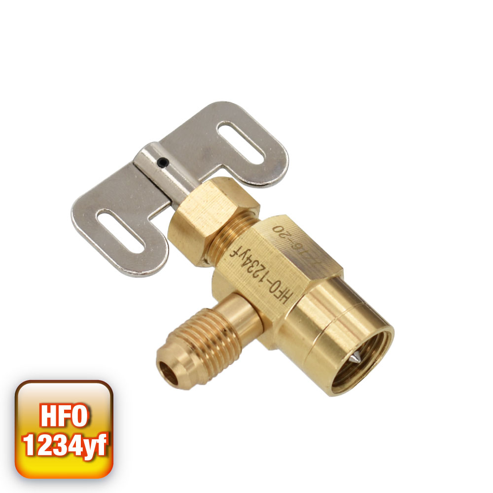 HFO-1234yf 7/16-20 サービス缶バルブ
