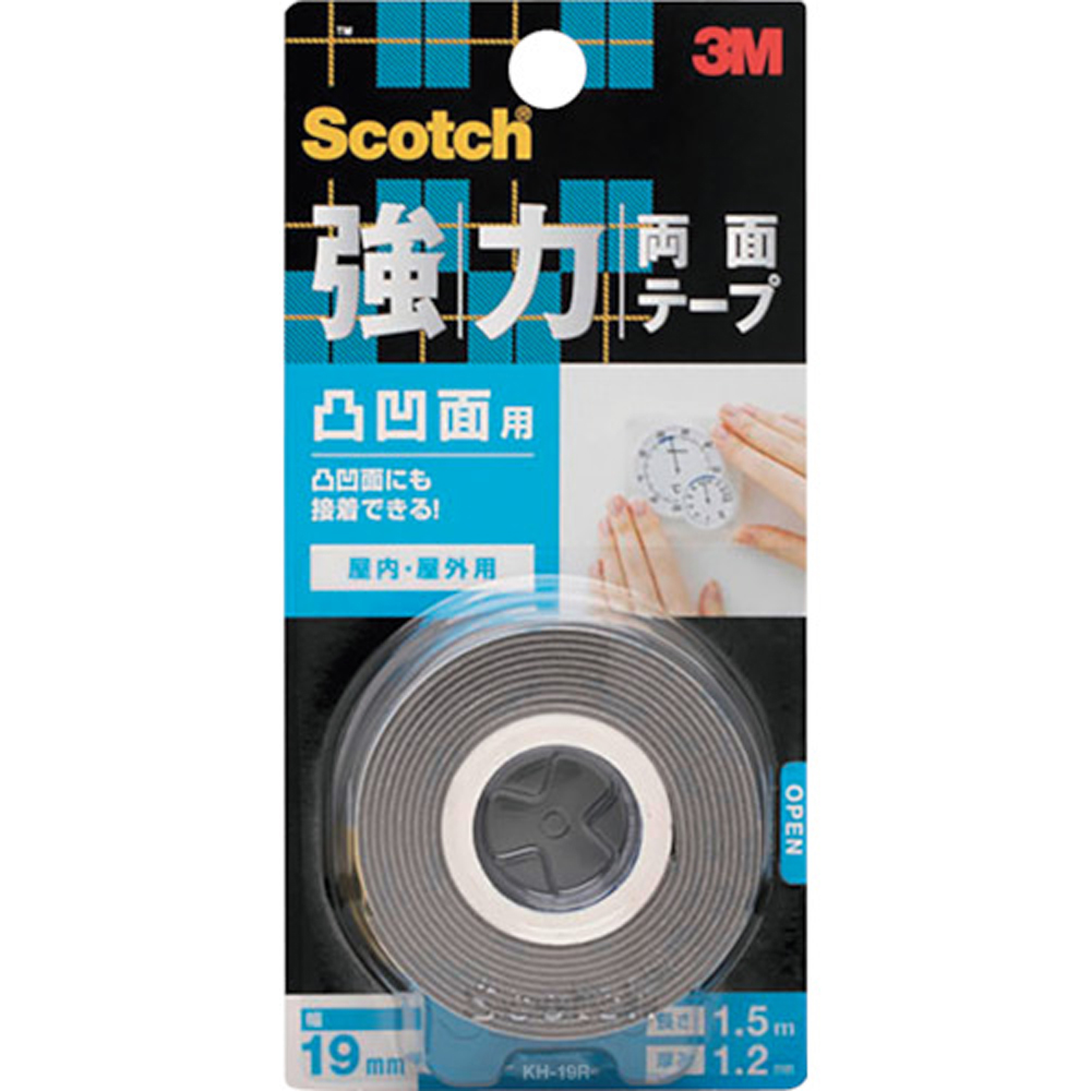 スコッチ 強力両面テープ 凸凹面用 19mm×1.5ｍ