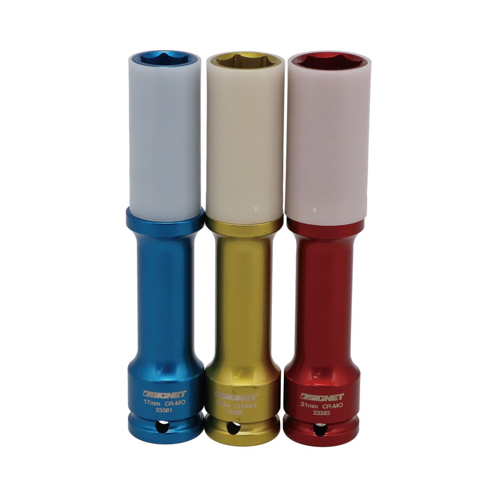 1/2DR ホイルナット用インパクトソケットロング3本セット 23392