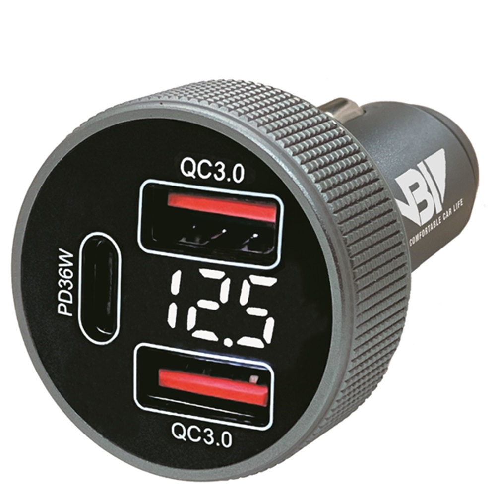 激速充電USBソケット A+A+C 電圧監視モニター付き BP-B005