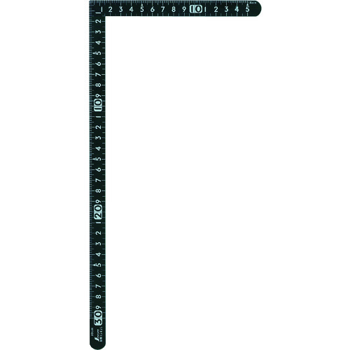 12435 曲尺小型 サンデーカーペンター黒色30cm×15cm 裏表同目