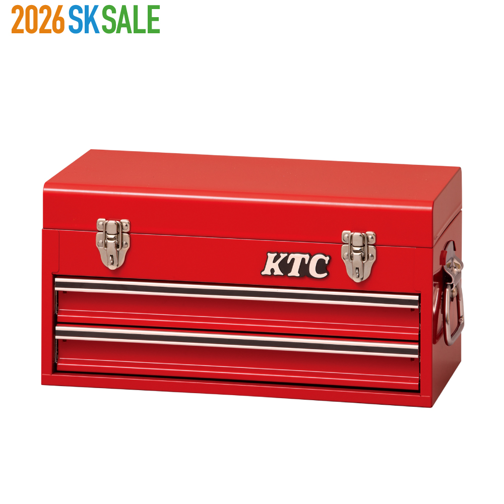 ナローチェスト 2段2引出し レッド SKX0102