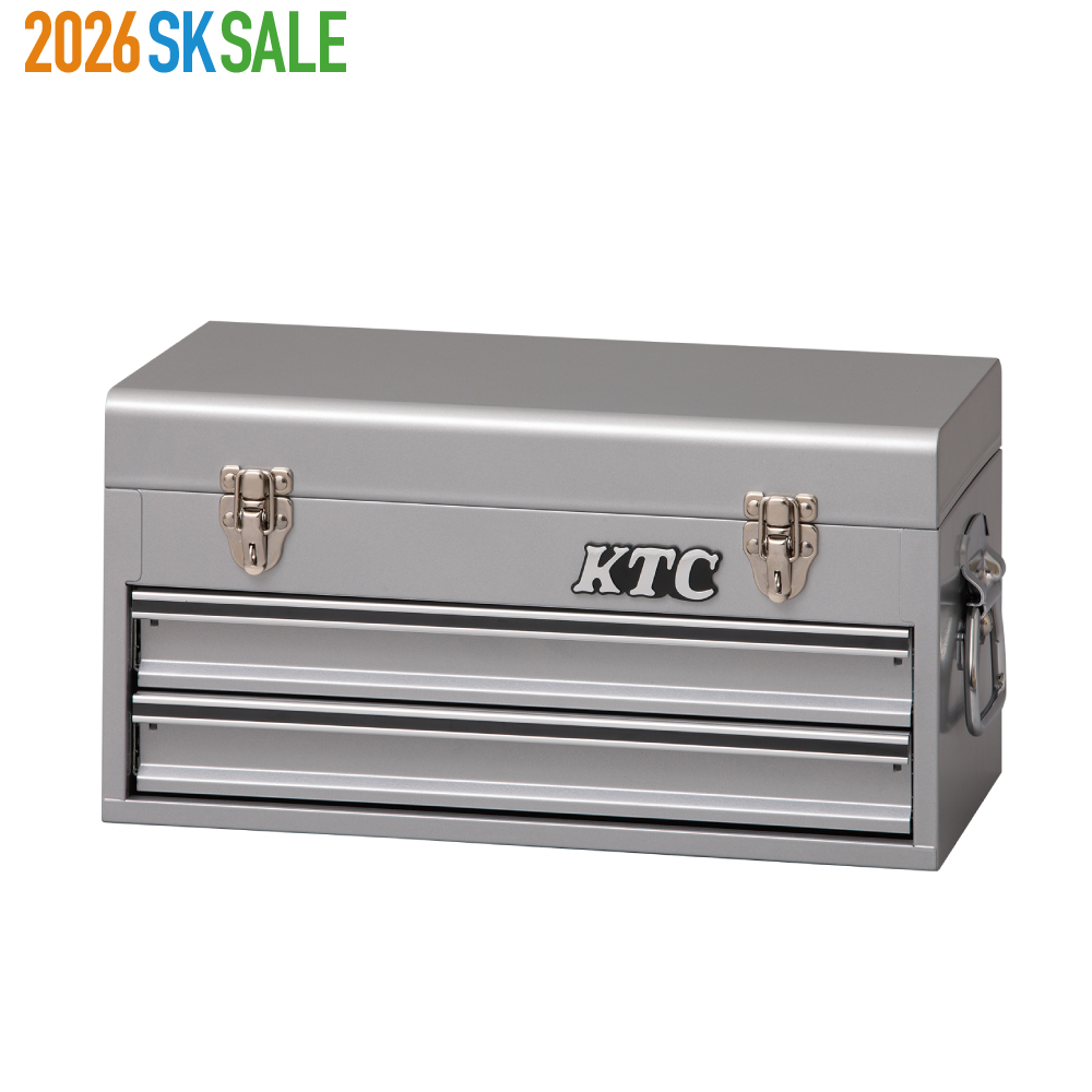 ナローチェスト 2段2引出し シルバー SKX0102S