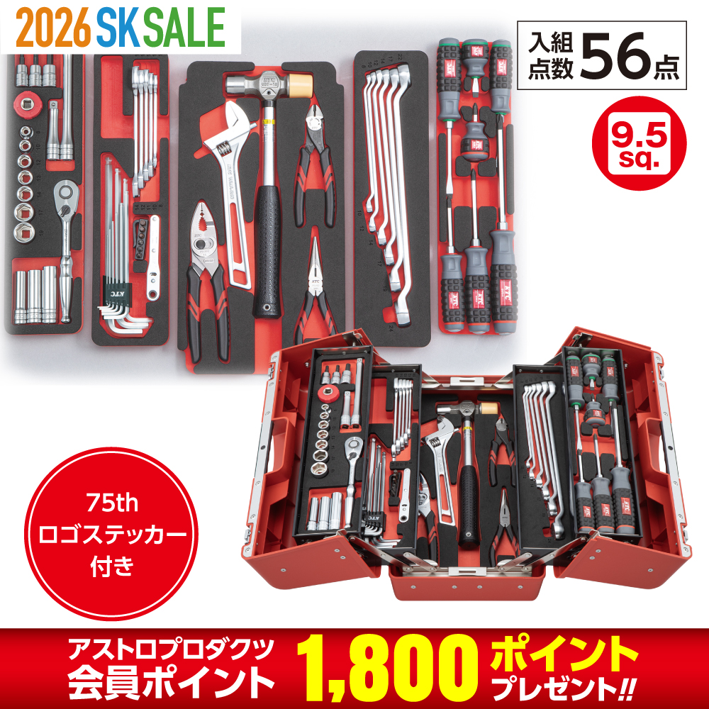 9.5sq.両開き樹脂ケースセット[56点]