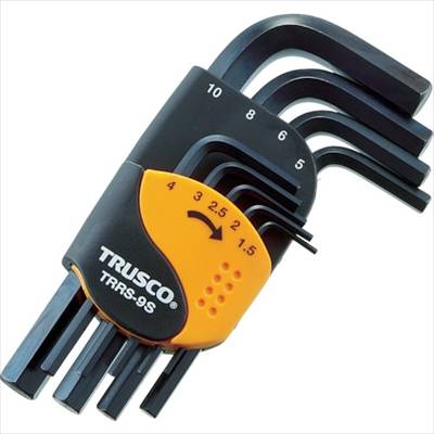 TRUSCO TRRS-9S 六角棒レンチセット ショートタイプ 9本組