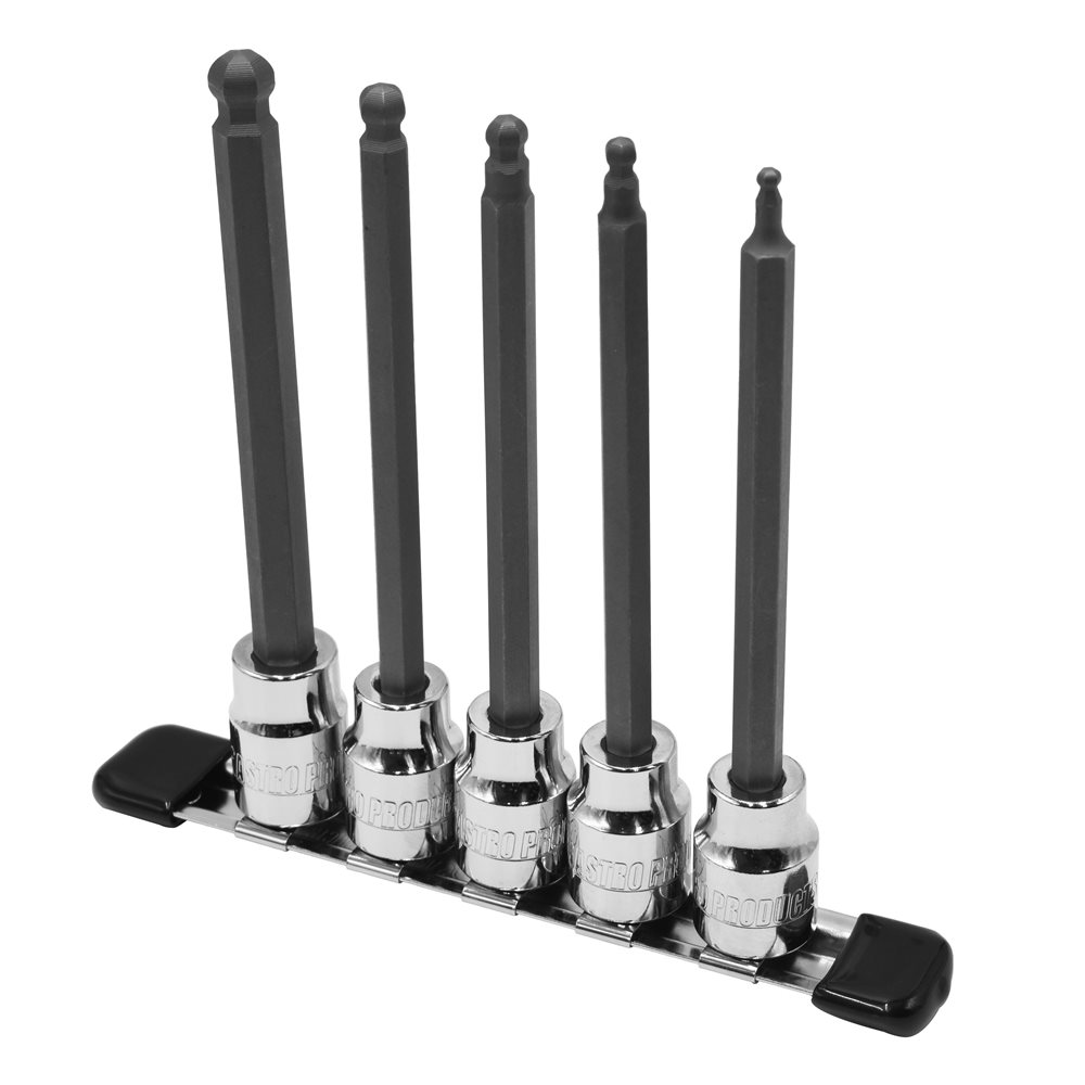 AP 3/8DR HEXロングビットソケットセット ミリ ボールポイント (5個組)｜工具・DIY用品通販のアストロプロダクツ
