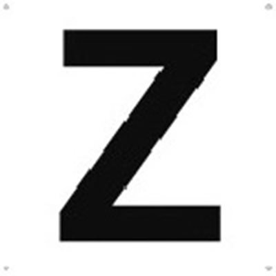 トラスコ中山 TRUSCO TAEH-Z 表示板 アルファベット｢Z｣ 420X420